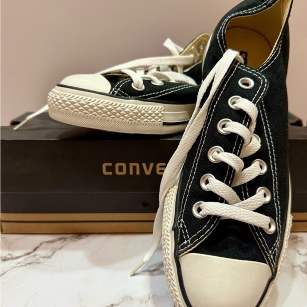 🖤 Converse Chuck Taylor All Star Low Top Black Canvas Sneakers | Women’s 6.5 NWT